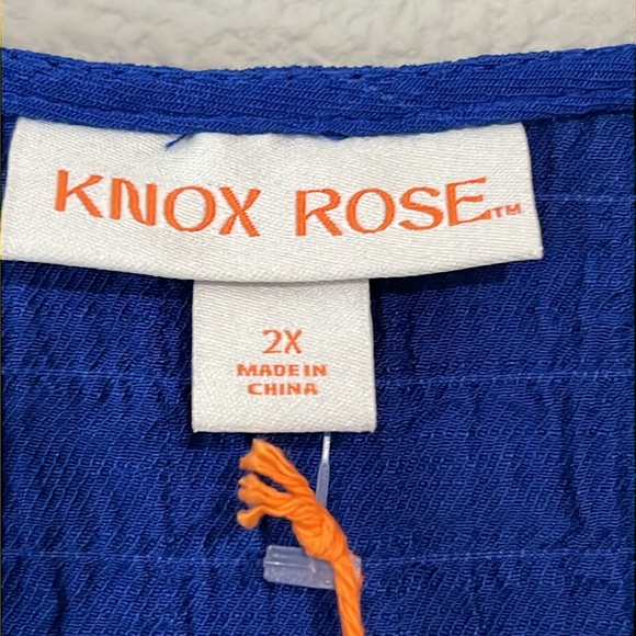 NWT Knox Rose Crinkle Gauze Midi Dress Royal Cobalt Blue Tiered Boho Pockets - Picture 5 of 12